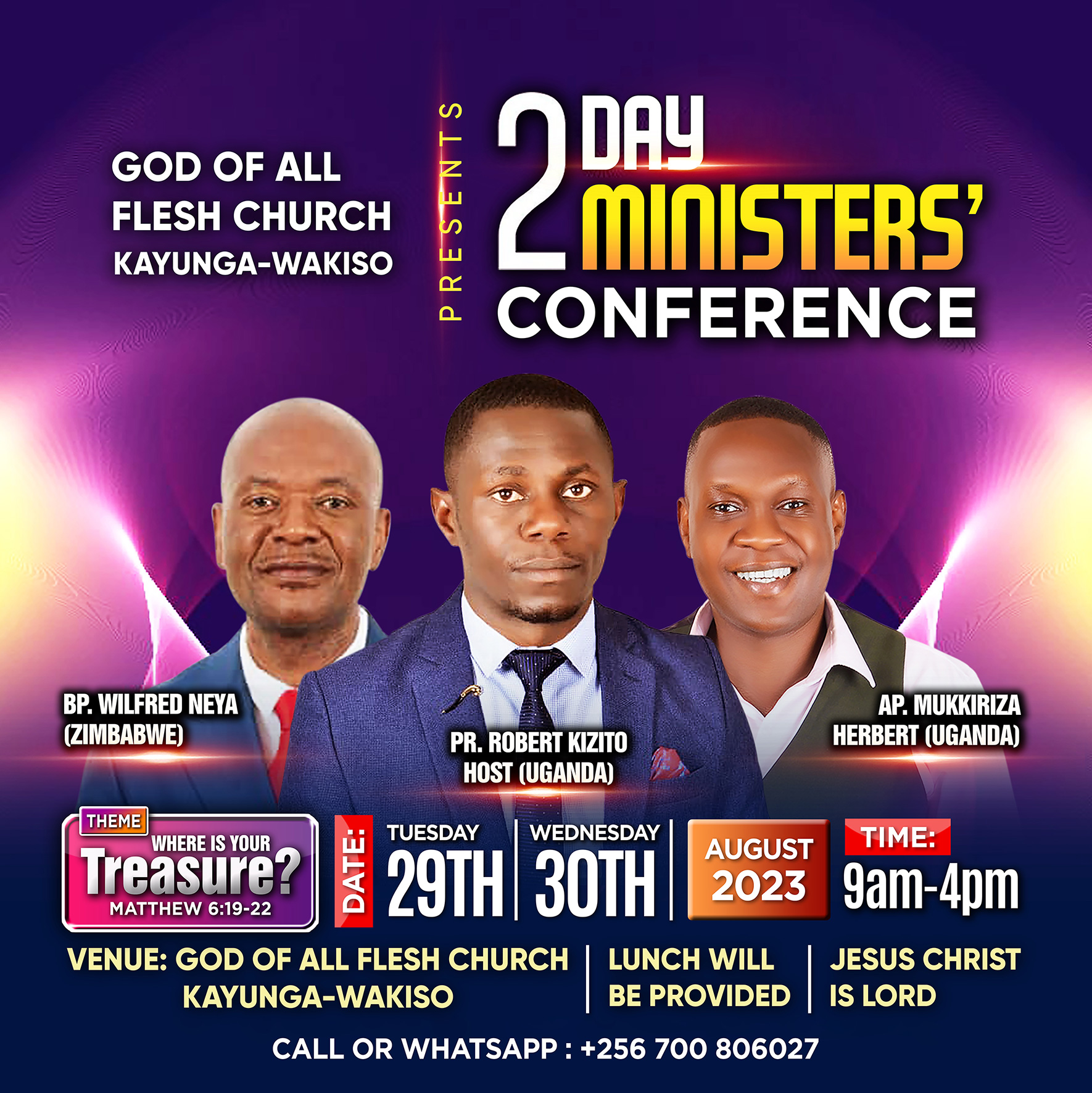 2DAY MINISTERS CONFERENCE @ GOAF WAKISO, KAYUNGA (29TH-30TH AUG 2023)